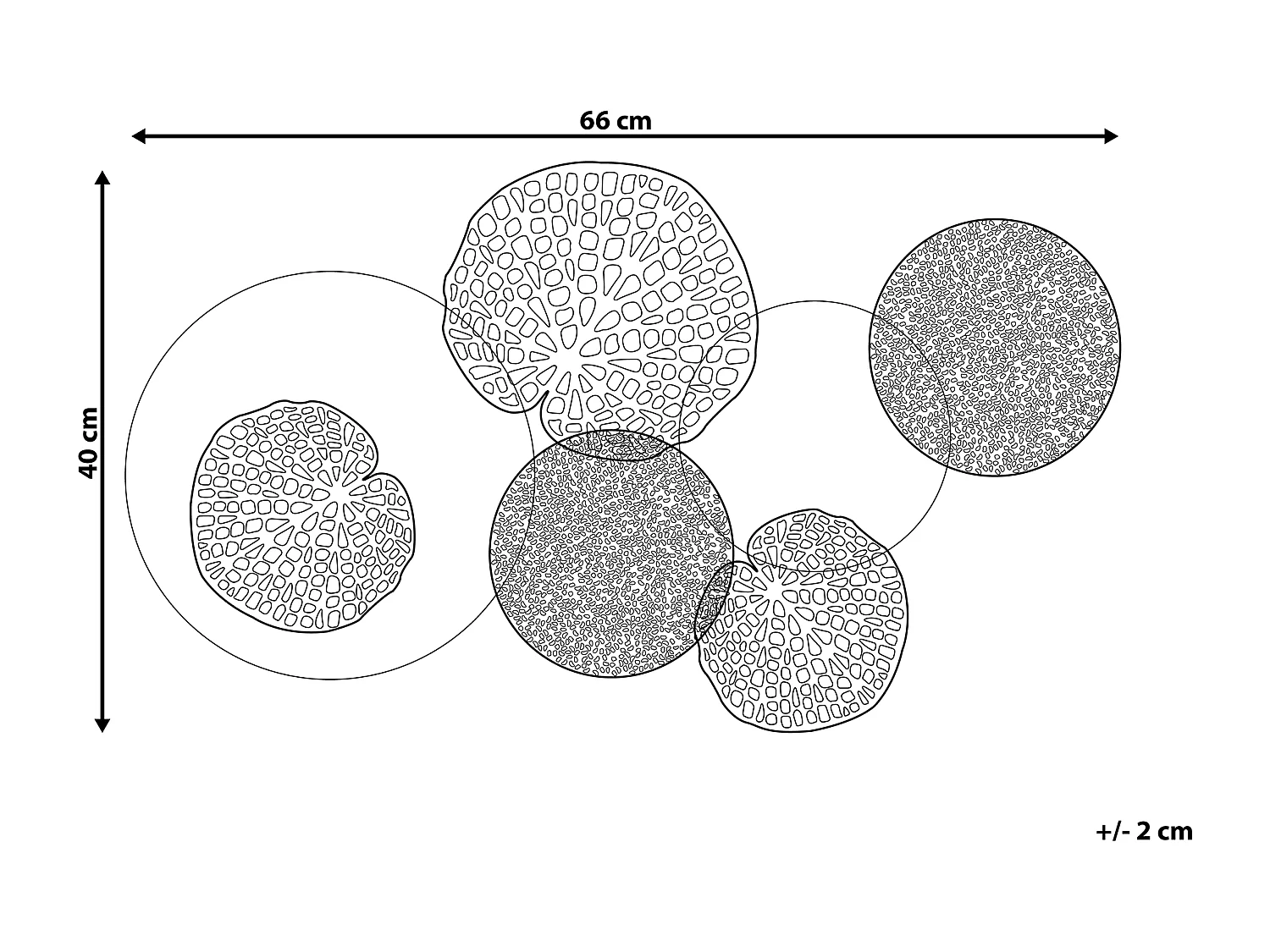 Décoration murale RHODIUM Métal 40 cm Multicolore