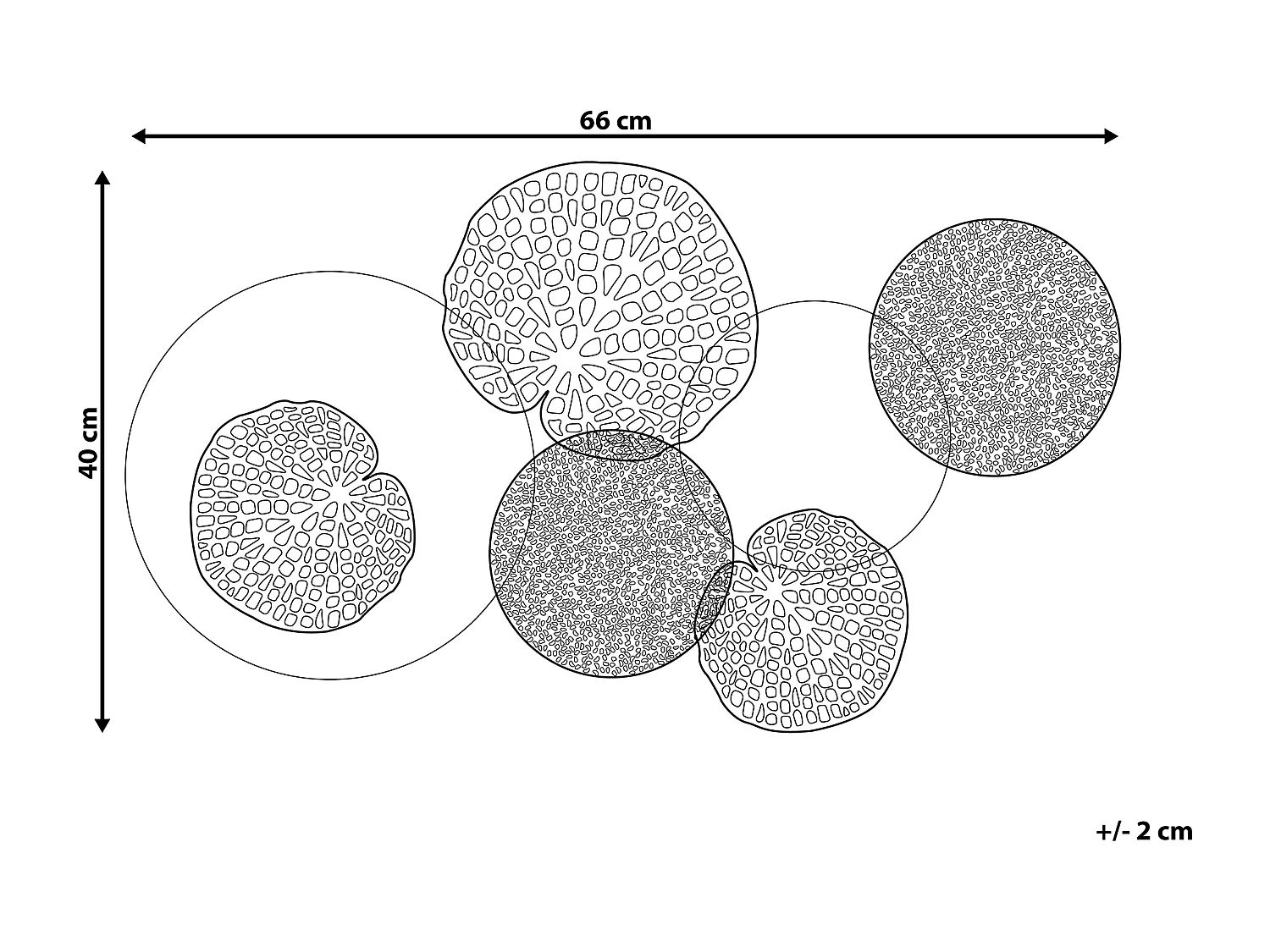 Decorazione da parete RHODIUM Metallo 40 cm Multicolore