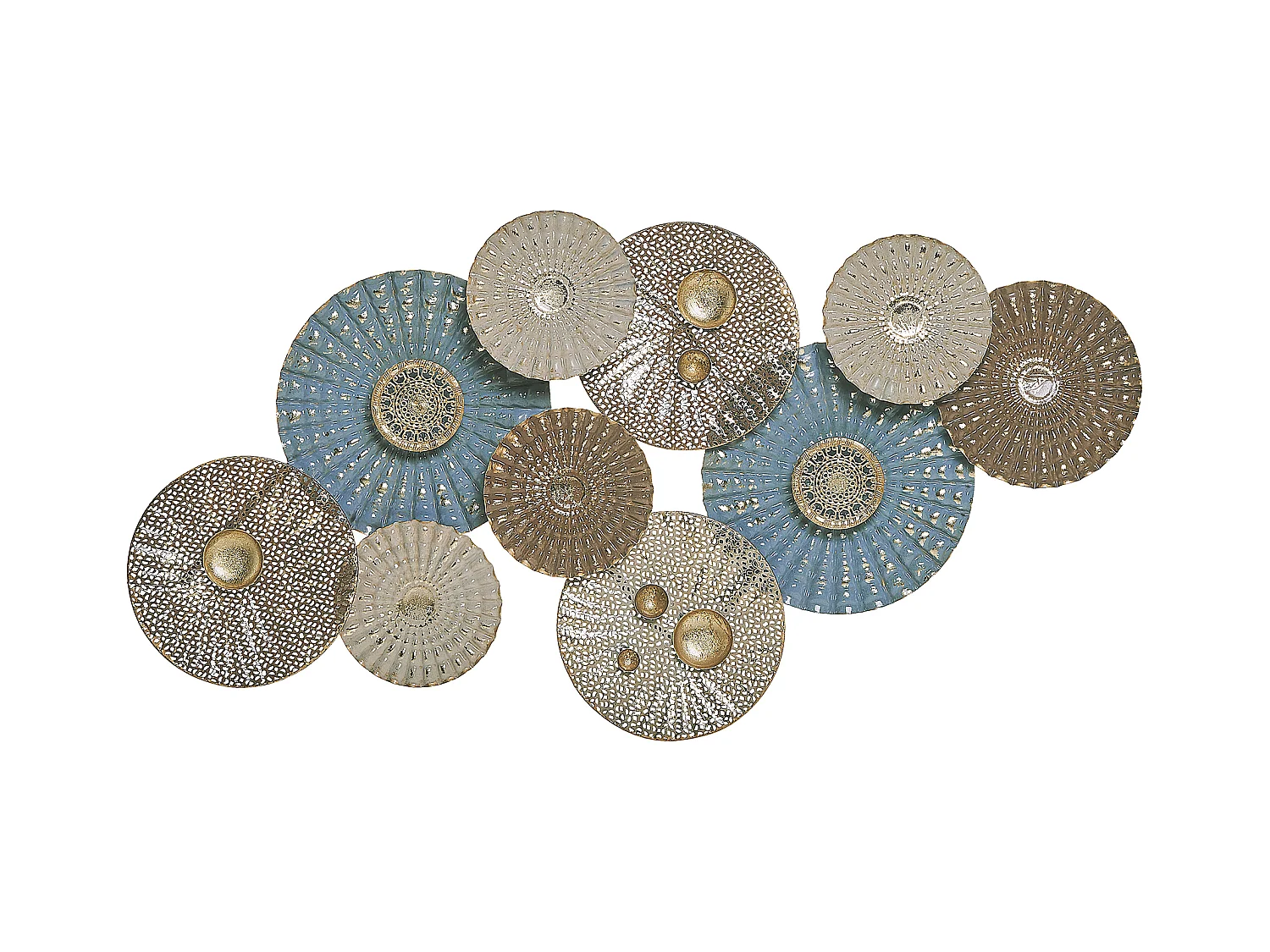 Décoration murale HASSIUM Métal 48 cm Bleu