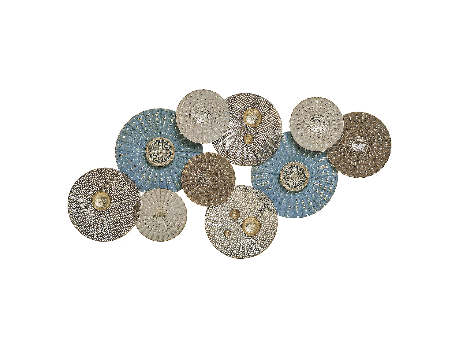 Décoration murale HASSIUM Métal 48 cm Bleu