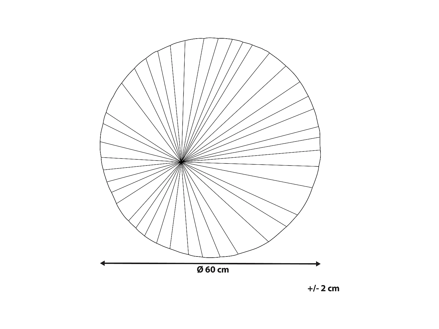 Wanddekoration Teakholz hellbraun / dunkelbraun rund ø 60 cm Modern Morelia