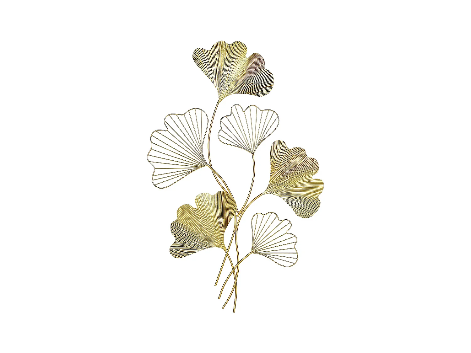 Décoration murale Fleur INDIUM Métal 79 cm Doré
