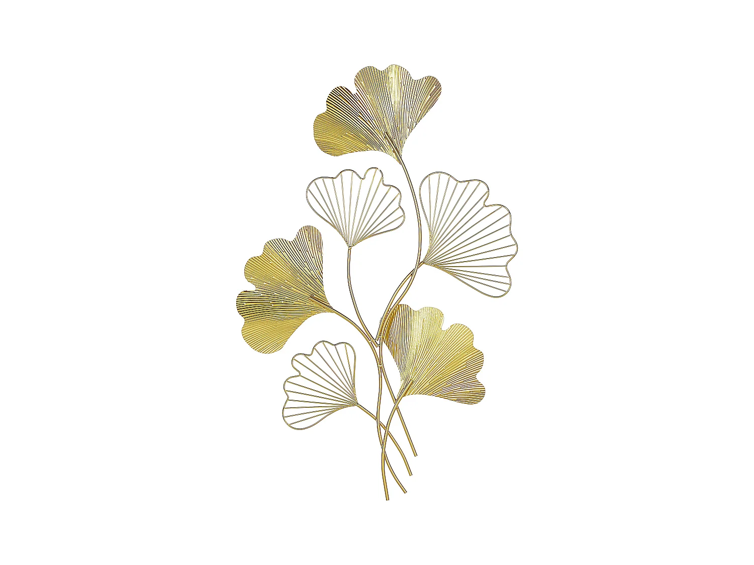 Decoración de pared Flor INDIUM Metal 79 cm Dorado