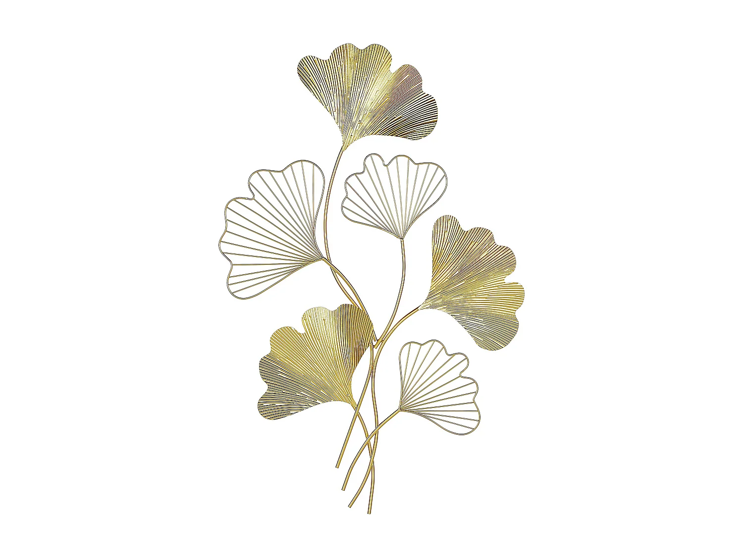 Décoration murale Fleur INDIUM Métal 79 cm Doré