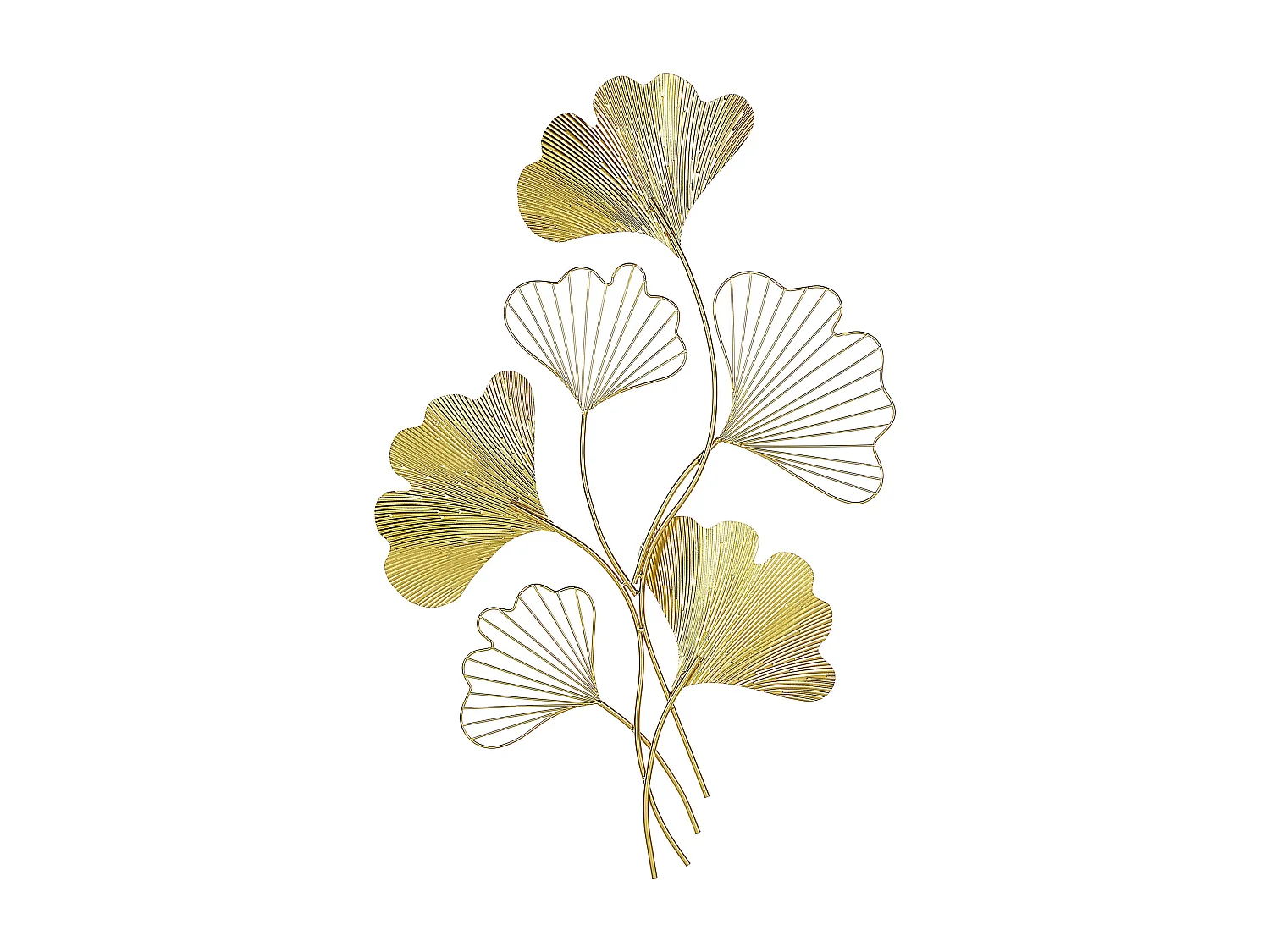 Décoration murale Fleur INDIUM Métal 79 cm Doré