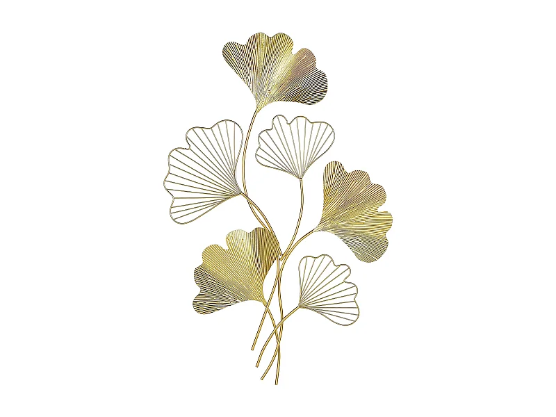 Décoration murale Fleur INDIUM Métal 79 cm Doré