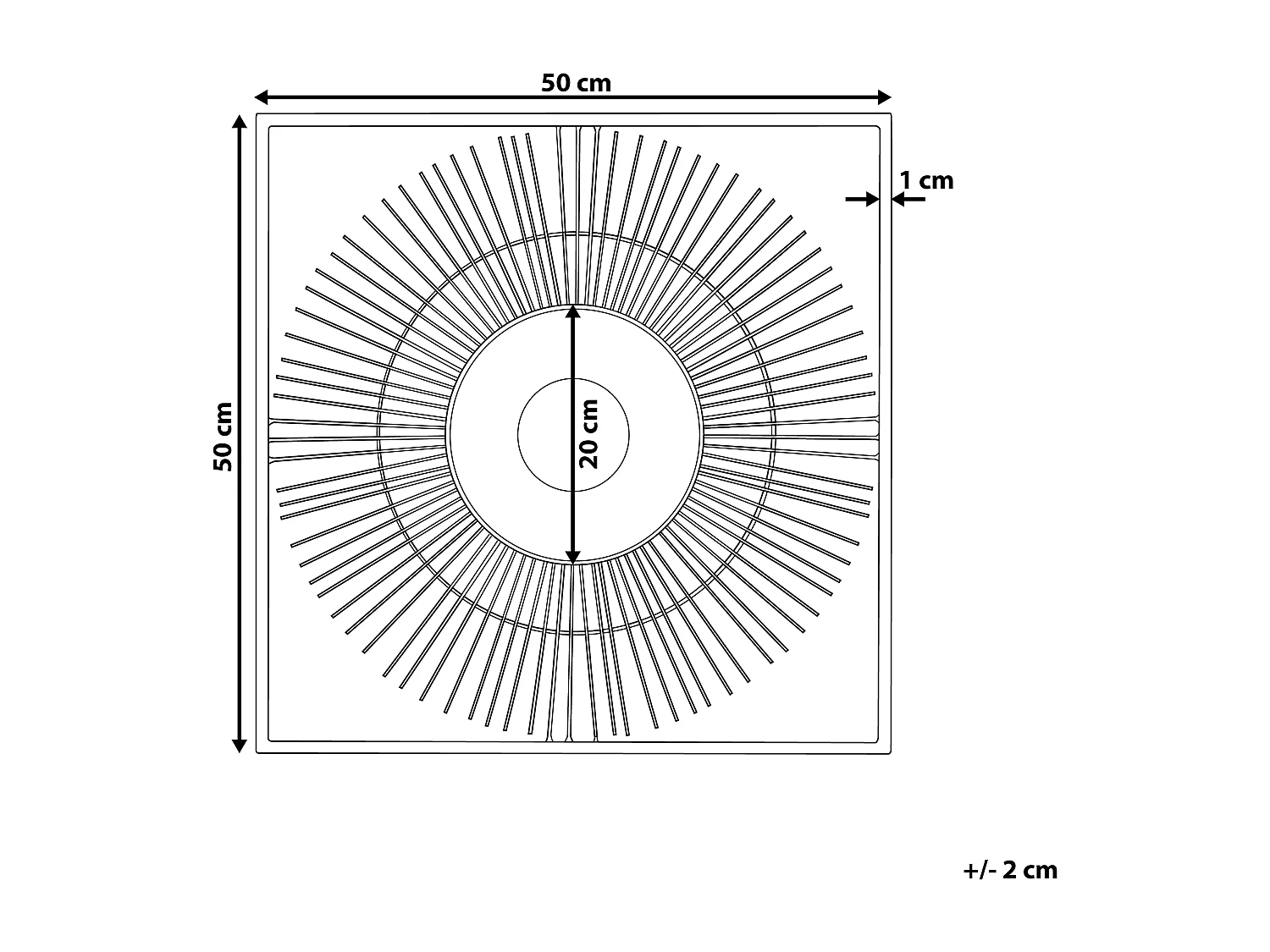 Wanddecoratie MERCURY Metaal 50 cm Goud