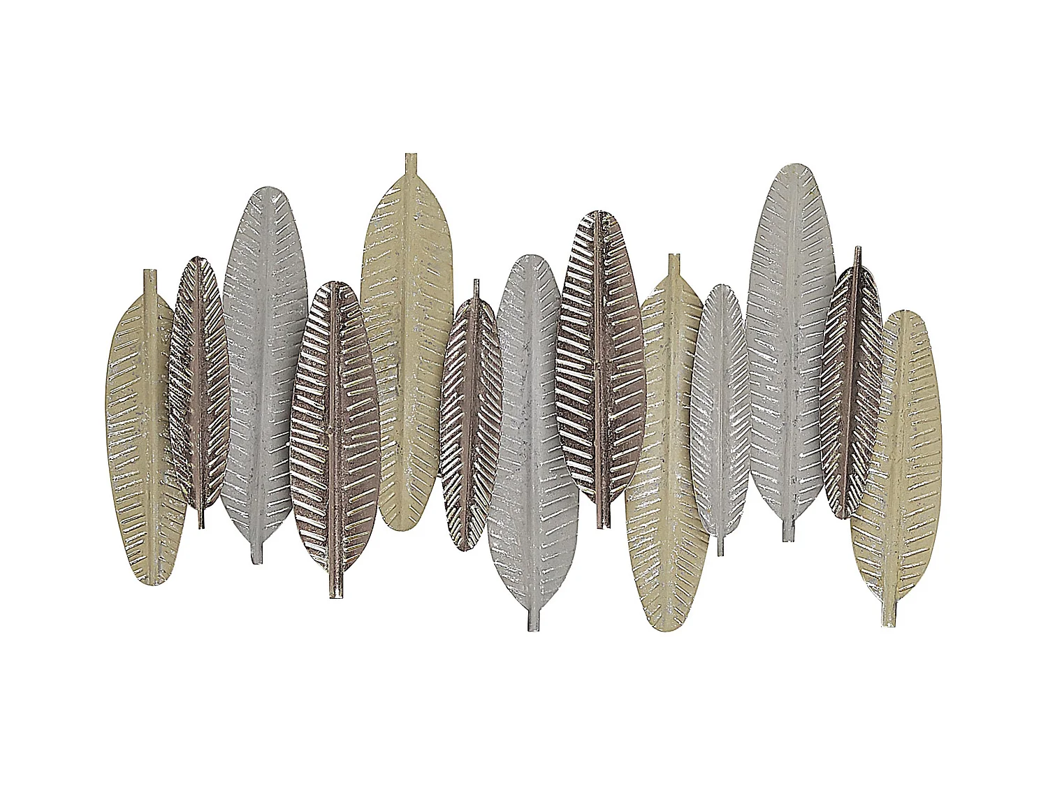Décoration murale Plume ANTIMONY Métal 37 cm Argenté