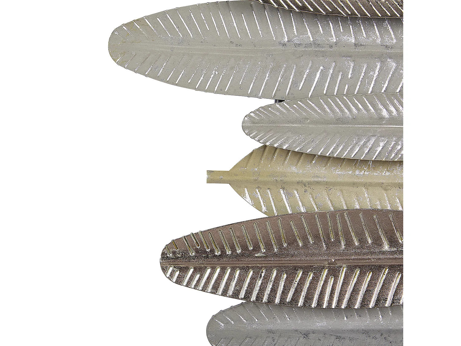 Decorazione da parete piuma ANTIMONY Metallo 37 cm Argento