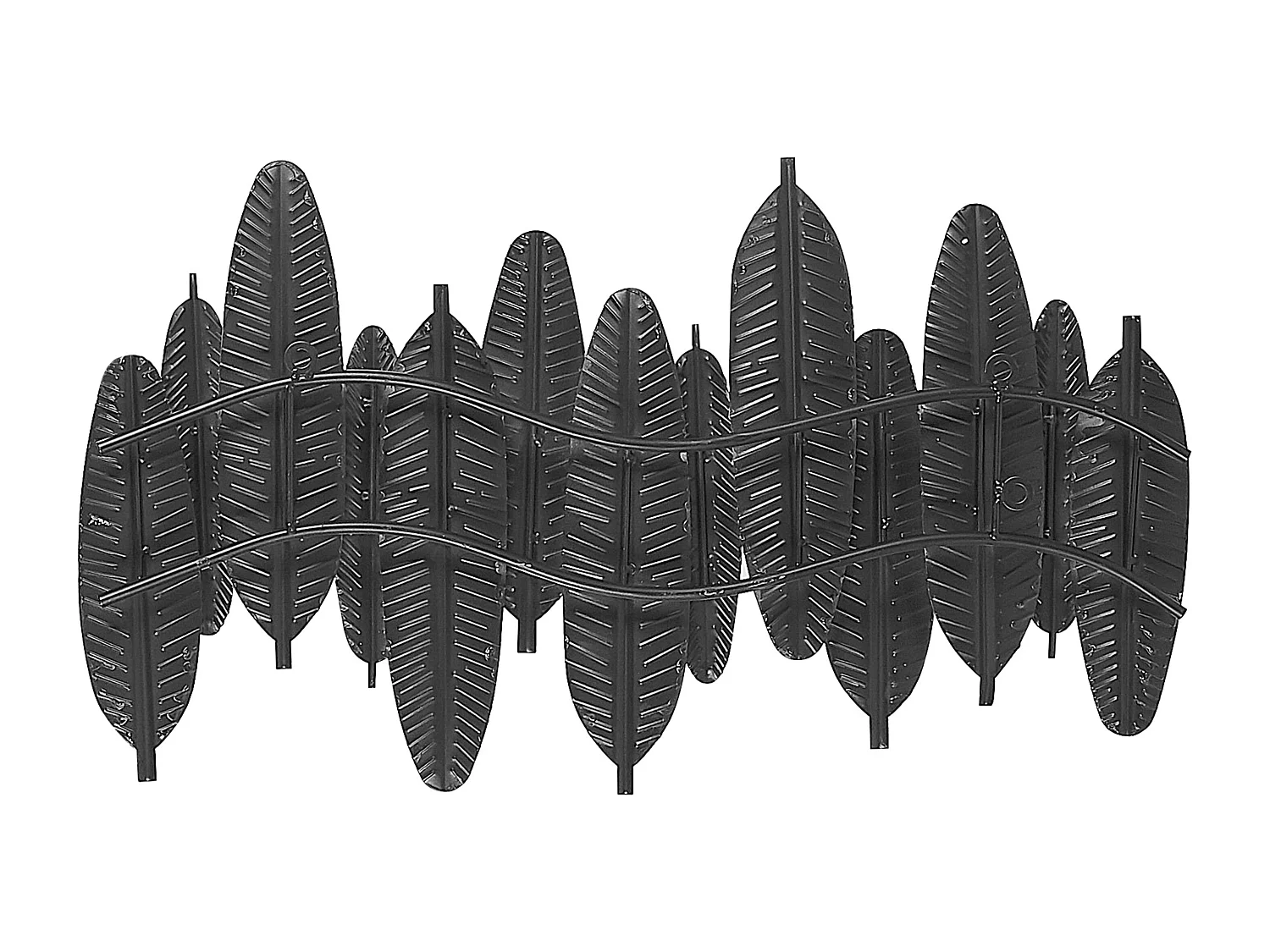 Decorazione da parete piuma ANTIMONY Metallo 37 cm Argento