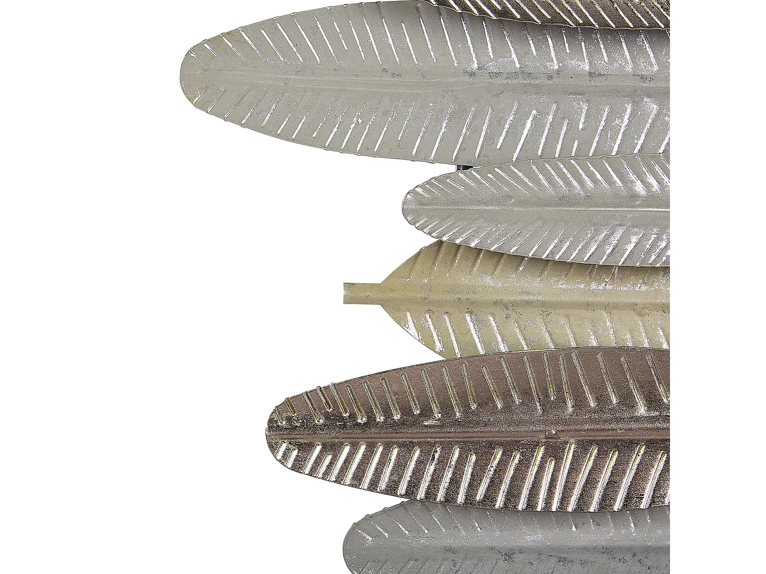 Decorazione da parete piuma ANTIMONY Metallo 37 cm Argento