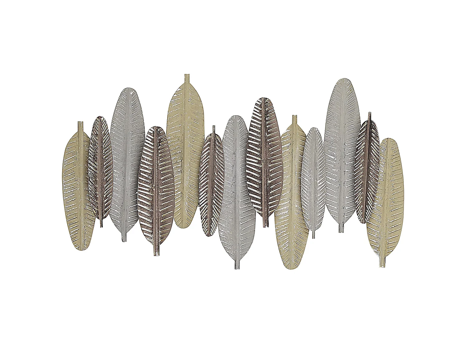 Décoration murale Plume ANTIMONY Métal 37 cm Argenté