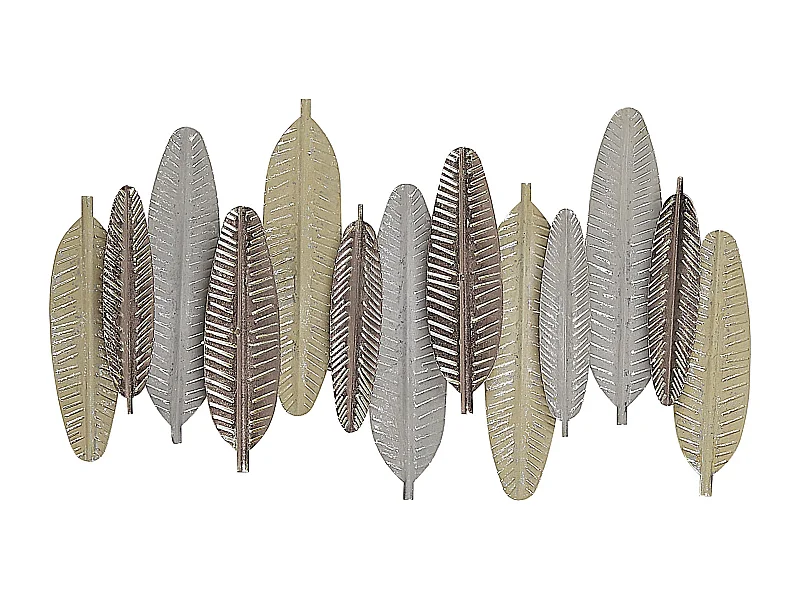 Décoration murale Plume ANTIMONY Métal 37 cm Argenté