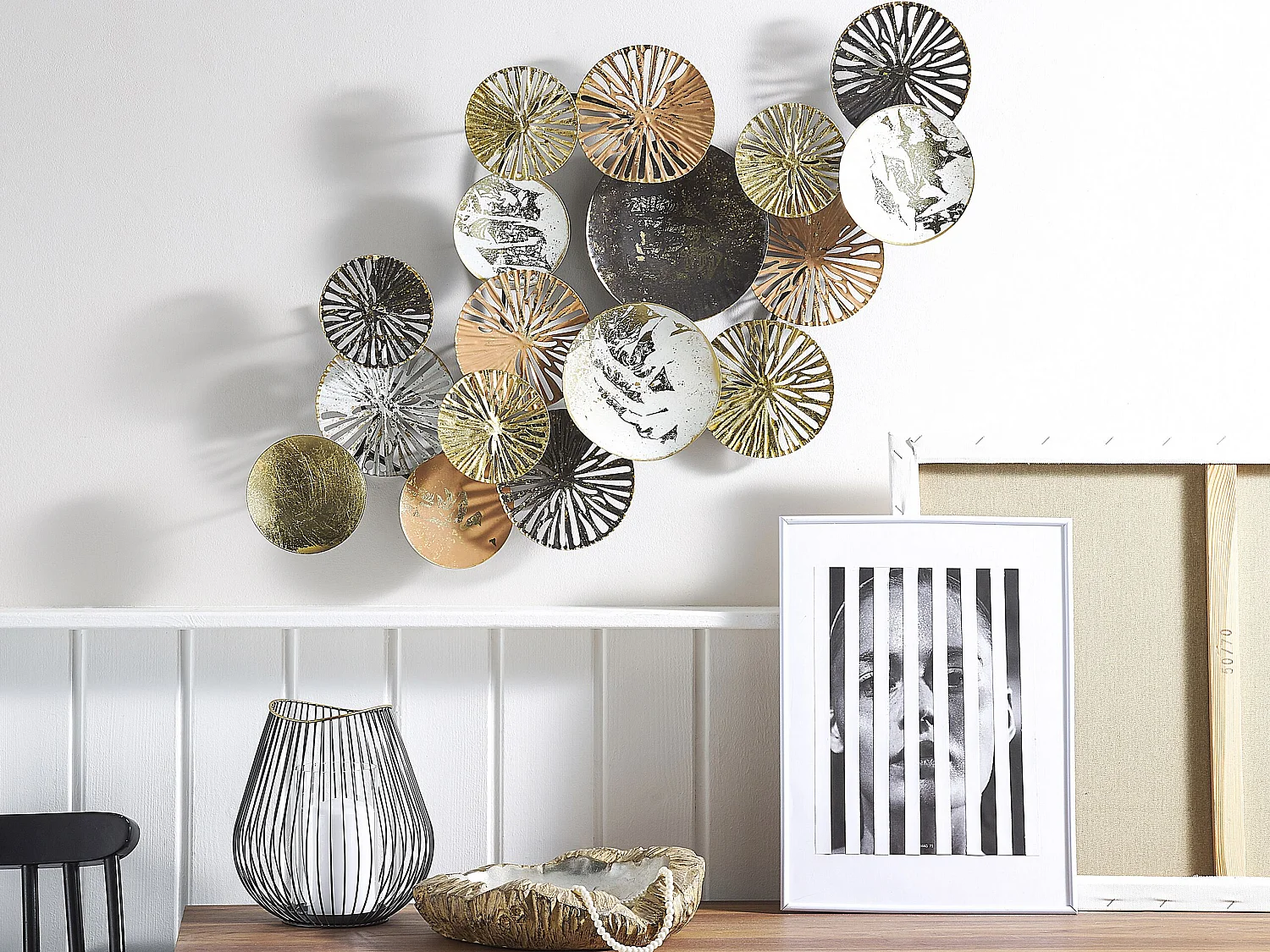 Wanddecoratie OSMIUM Metaal 50 cm Zilver