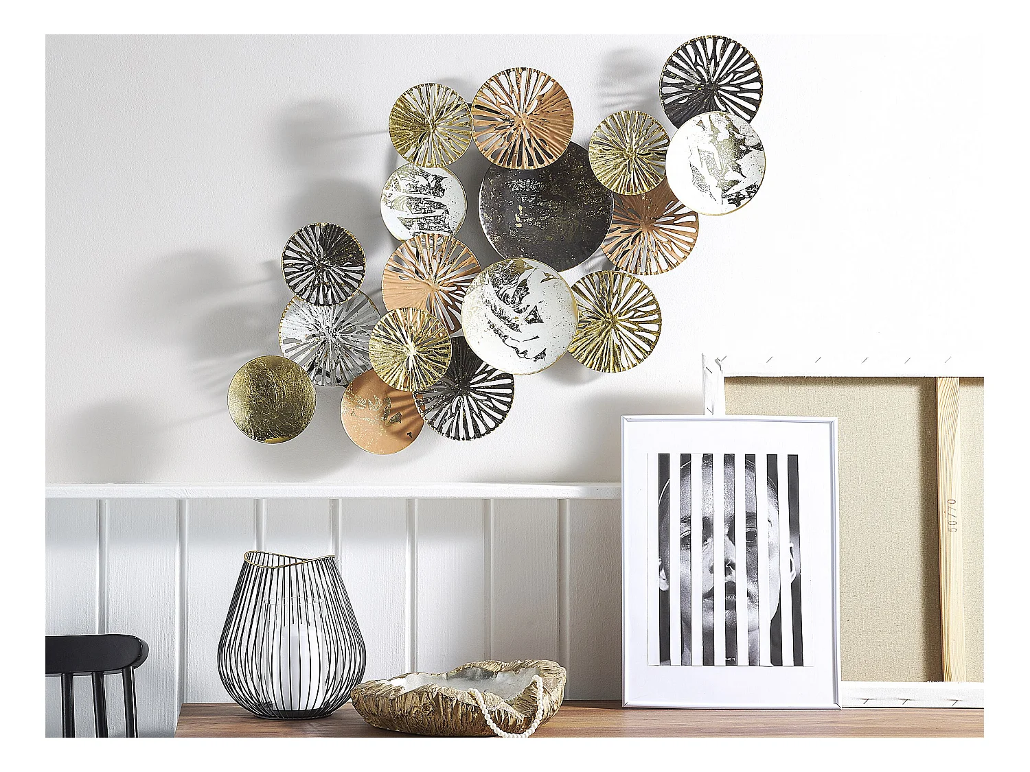 Décoration murale OSMIUM Métal 50 cm Argenté