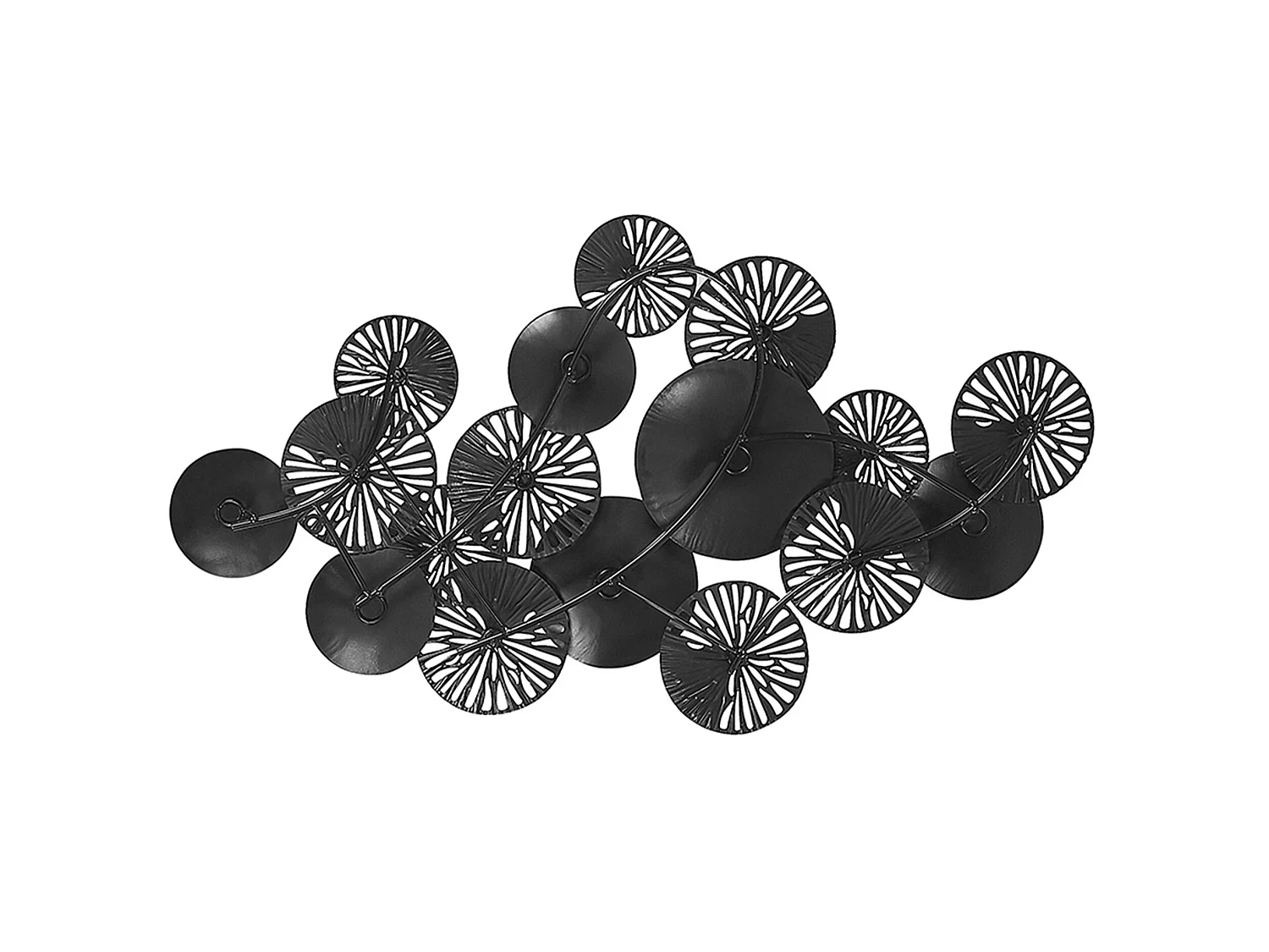 Schöne Wanddekoration Kreise mit Ausstanzungen kupfer/gold Osmium