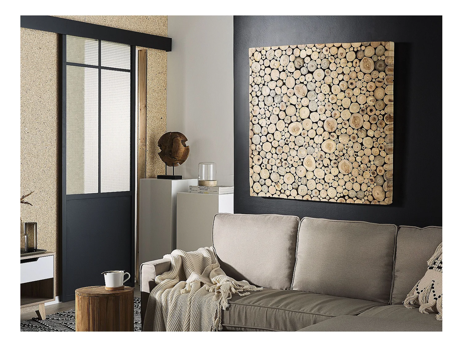 Décoration murale TWIG Teck 85 cm Marron clair