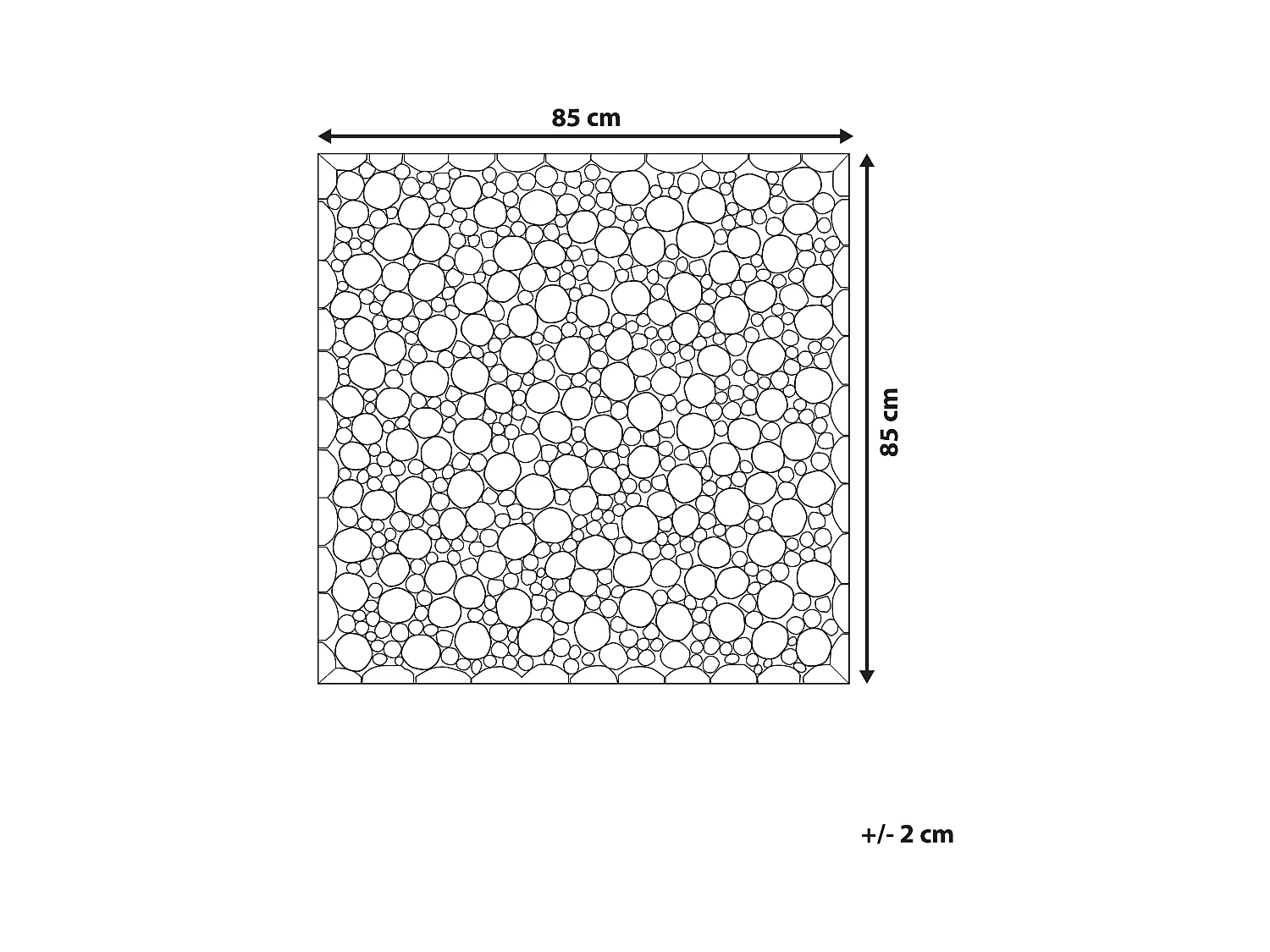 Décoration murale TWIG Teck 85 cm Marron clair