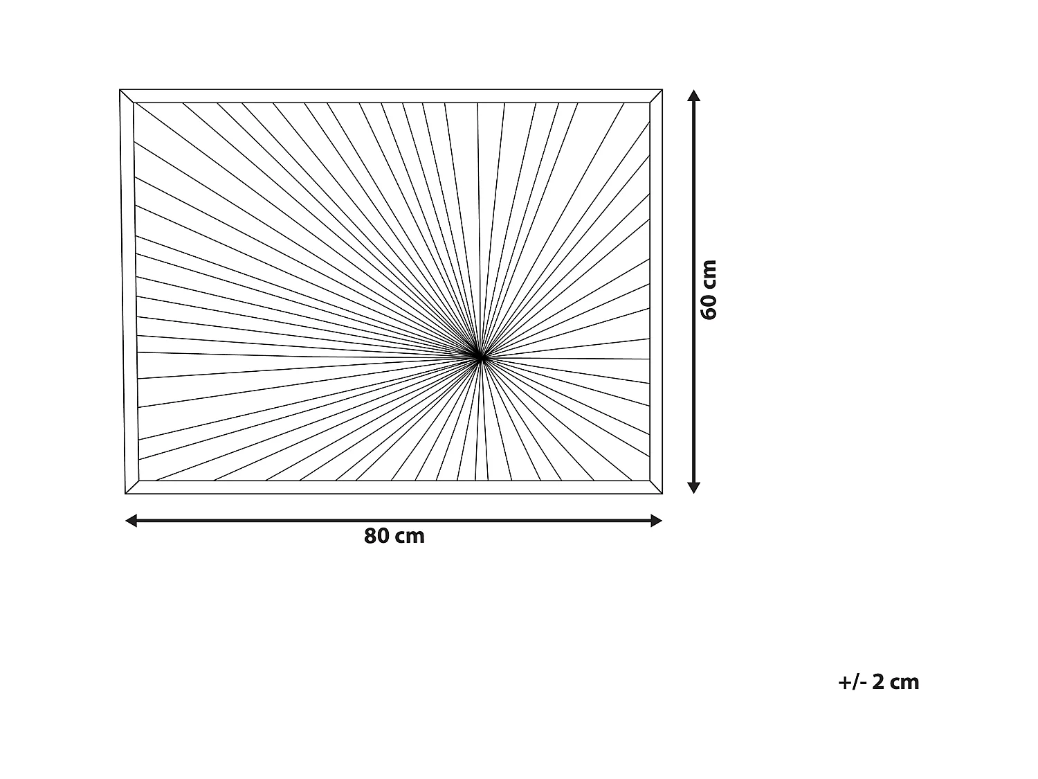 Dekoracja ścienna MERIDA Drewno 60 cm Brązowy