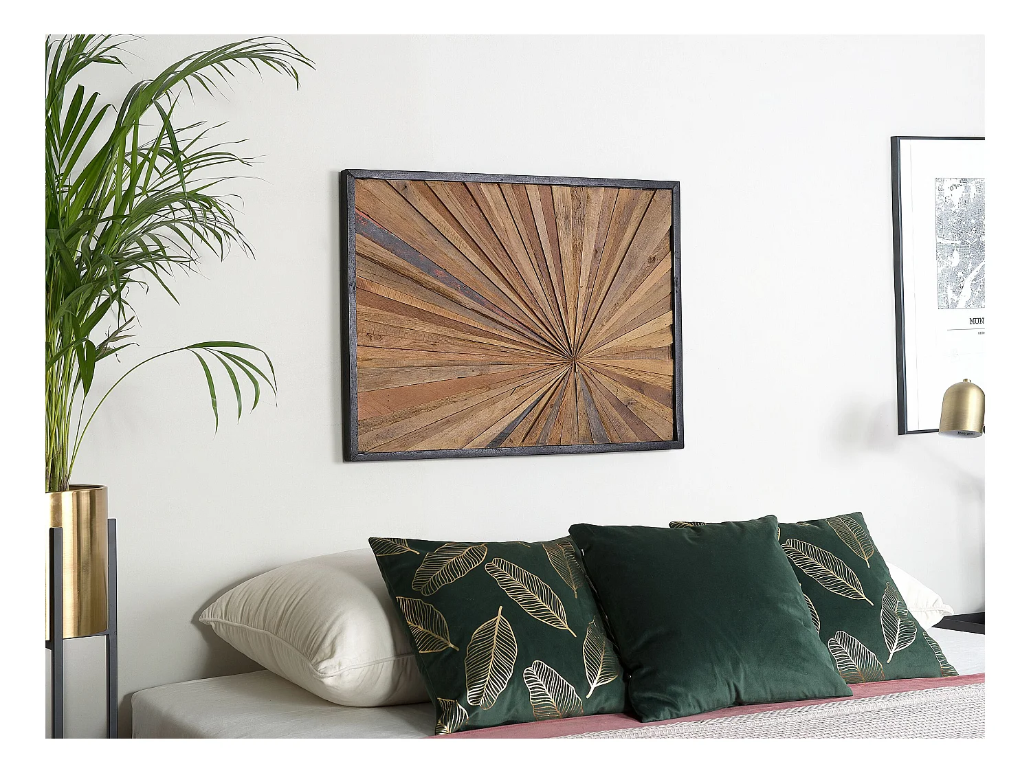 Wanddecoratie MERIDA Hout 60 cm Bruin