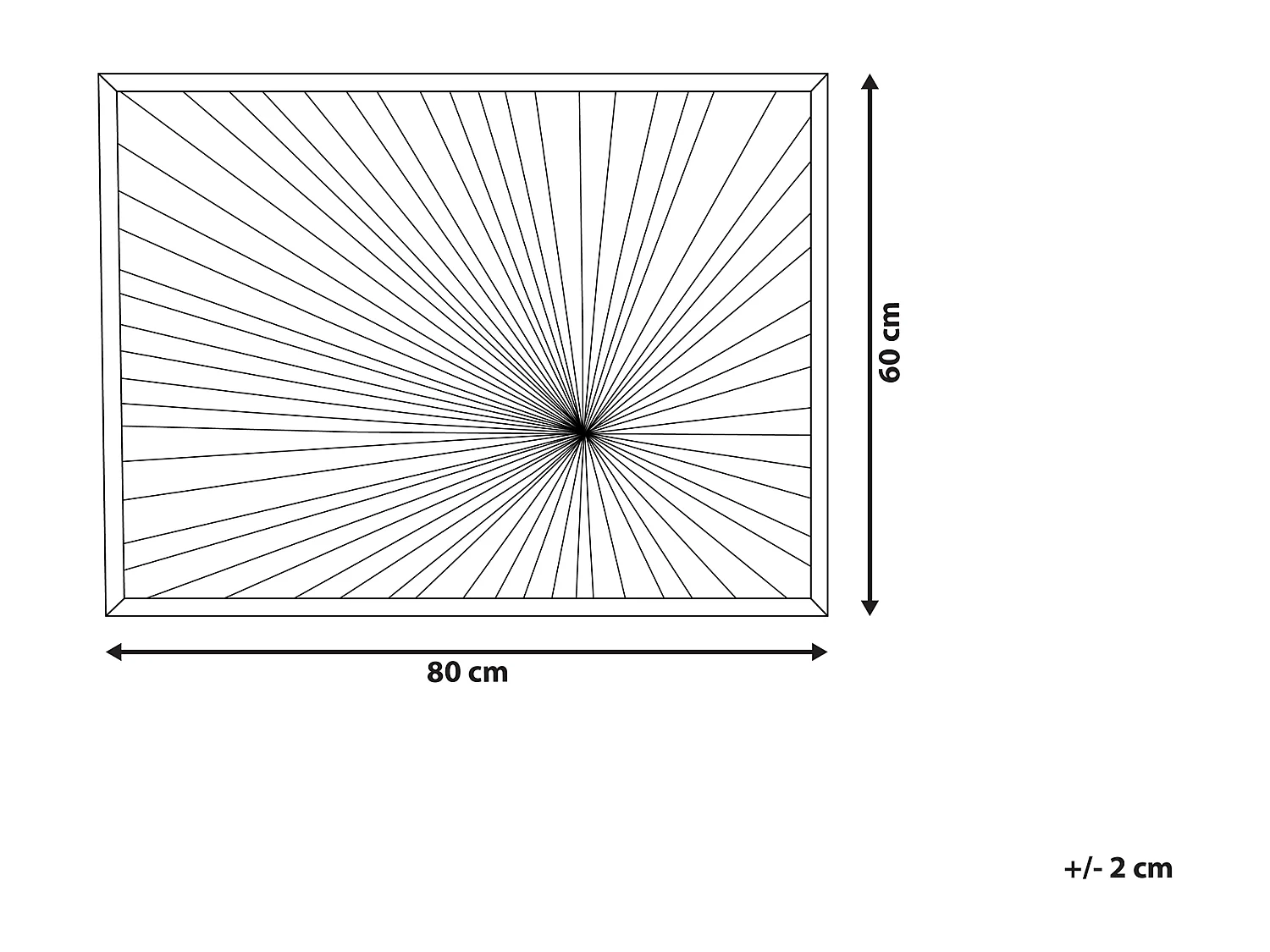 Decoración de pared MERIDA Madera 60 cm Marrón