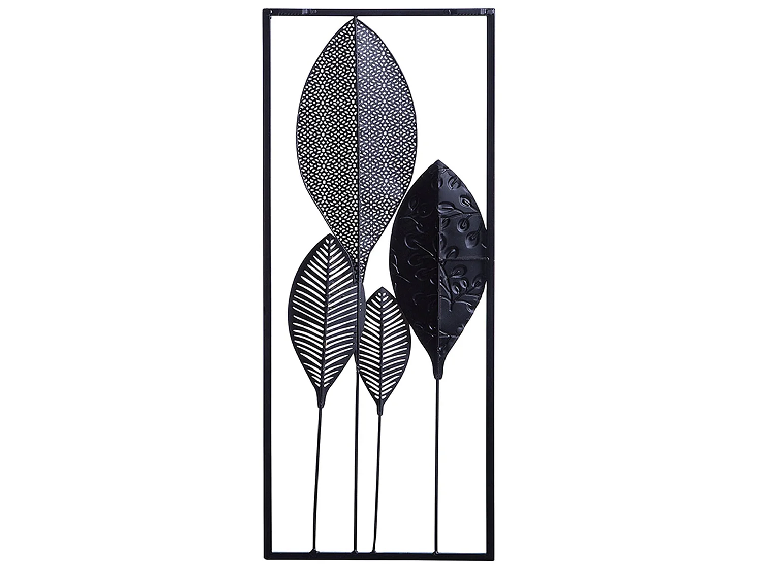 Wall Decor Leaf PLATINUM Metal 75 cm Multicolour