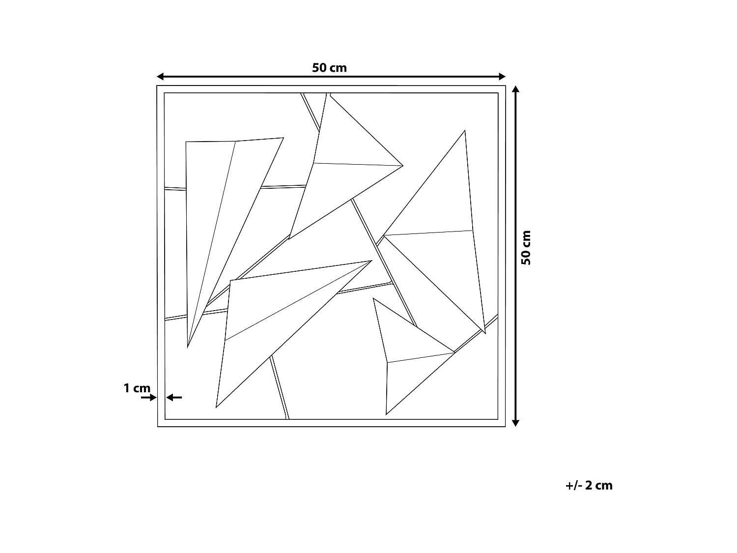 Dekoracja ścienna ZINC Metal 50 cm Niebieski
