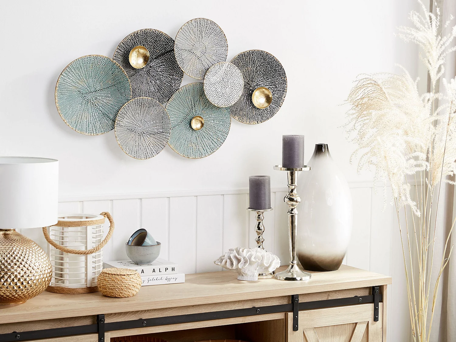 Decoración de pared POLONIUM Metal 49 cm Multicolor