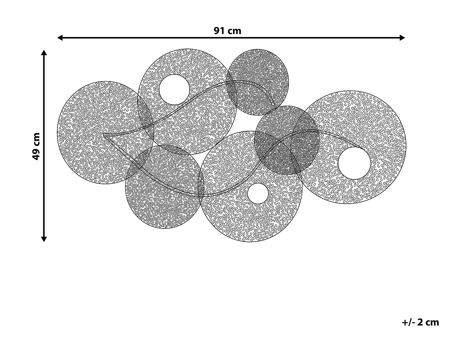Decorazione da parete POLONIUM Metallo 49 cm Multicolore