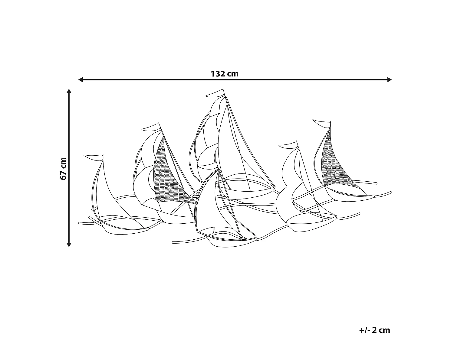 Décoration murale Bateau AMERICIUM Métal 67 cm Argenté
