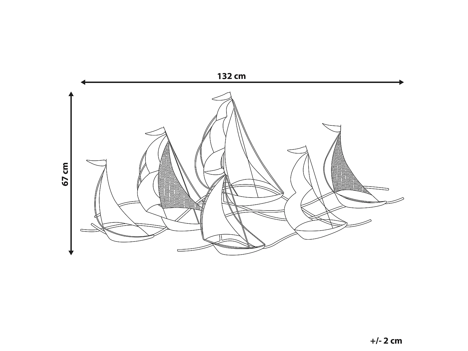 Decorazione da parete nave AMERICIUM Metallo 67 cm Argento