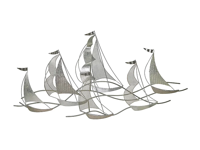 Décoration murale Bateau AMERICIUM Métal 67 cm Argenté