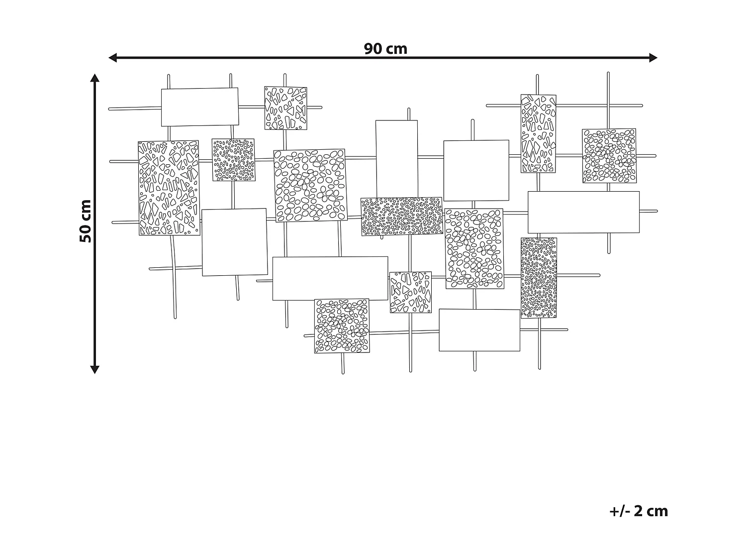 Wanddecoratie ASTATINE Metaal 50 cm Goud