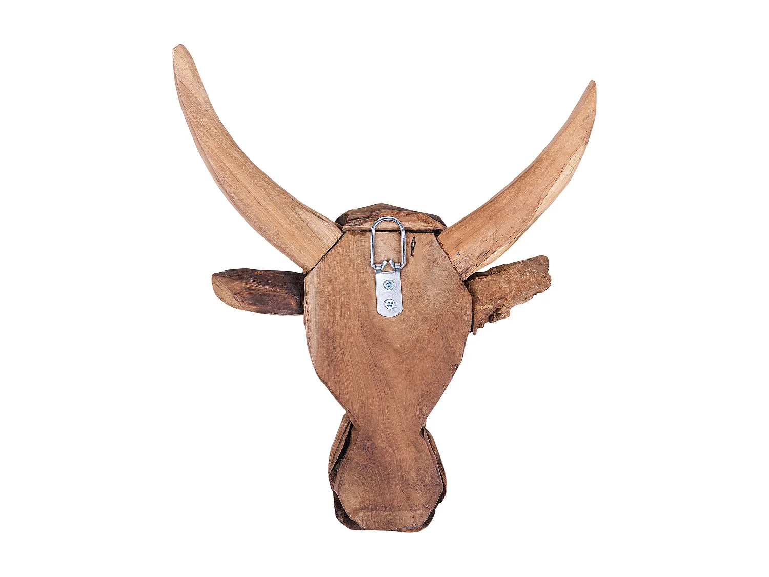 Wandfiguur BULL HEAD Hout 34 cm Bruin