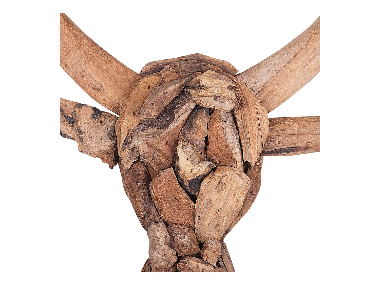 Wandfigur Stier BULL HEAD Holz 34 cm Braun