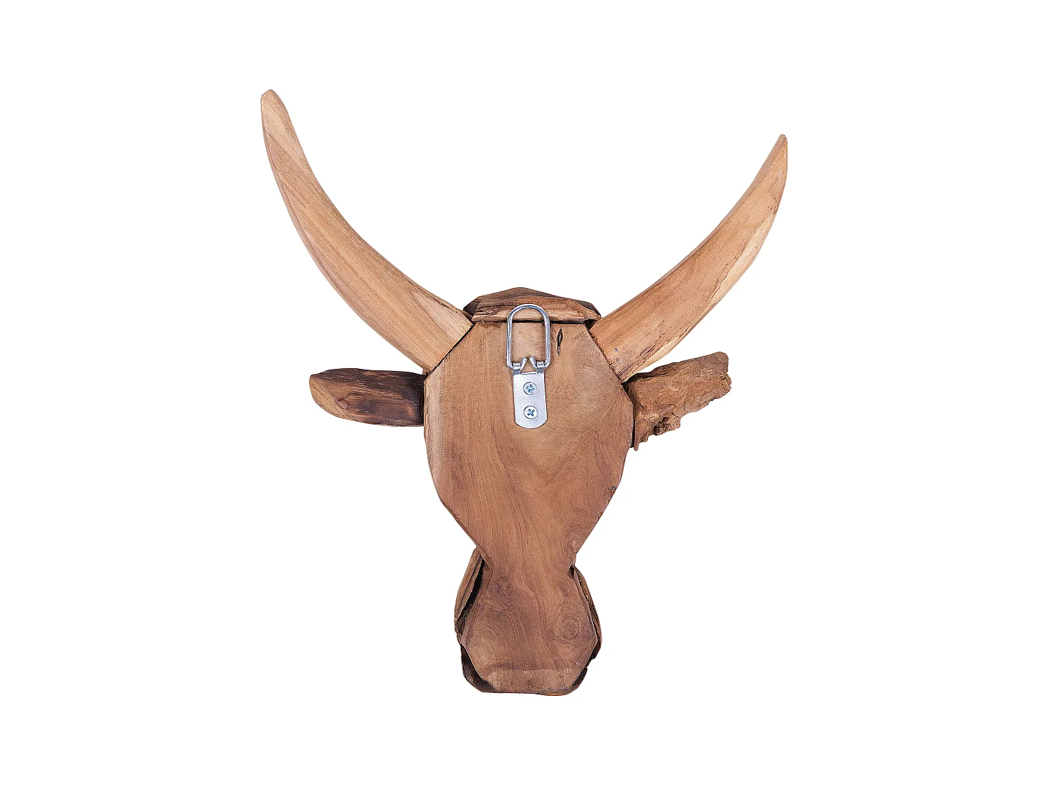 Wandfigur Stier BULL HEAD Holz 34 cm Braun