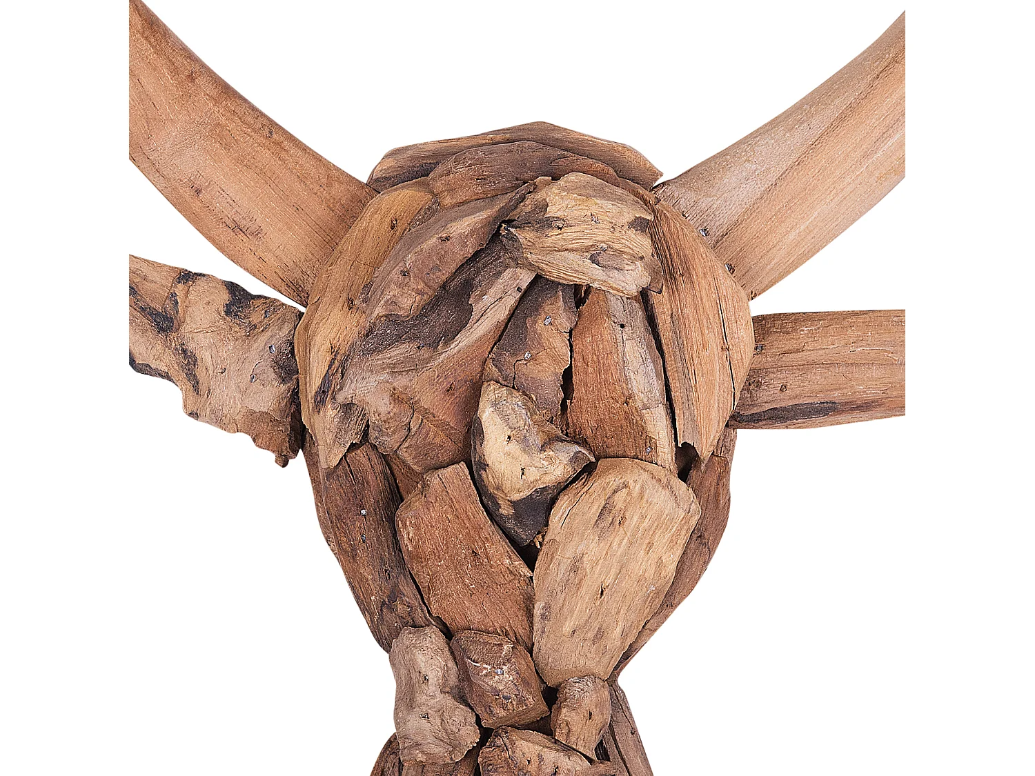 Figurine murale Taureau BULL HEAD Teck 34 cm Marron