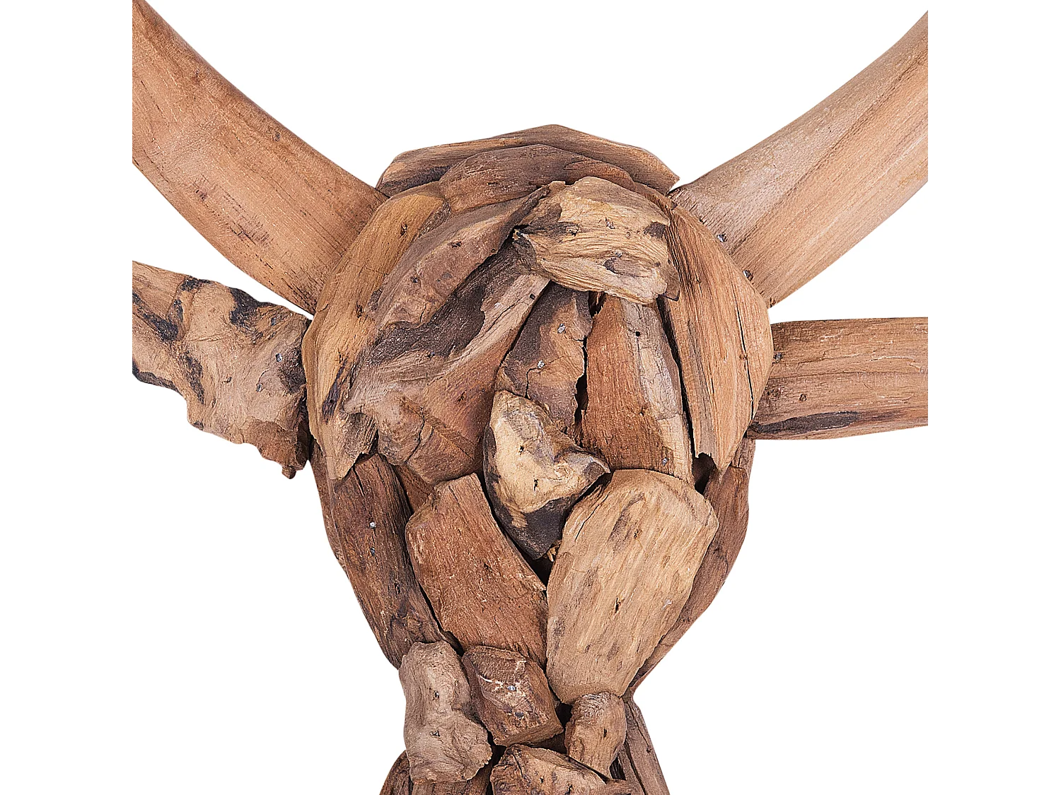 Figurine murale Taureau BULL HEAD Teck 34 cm Marron