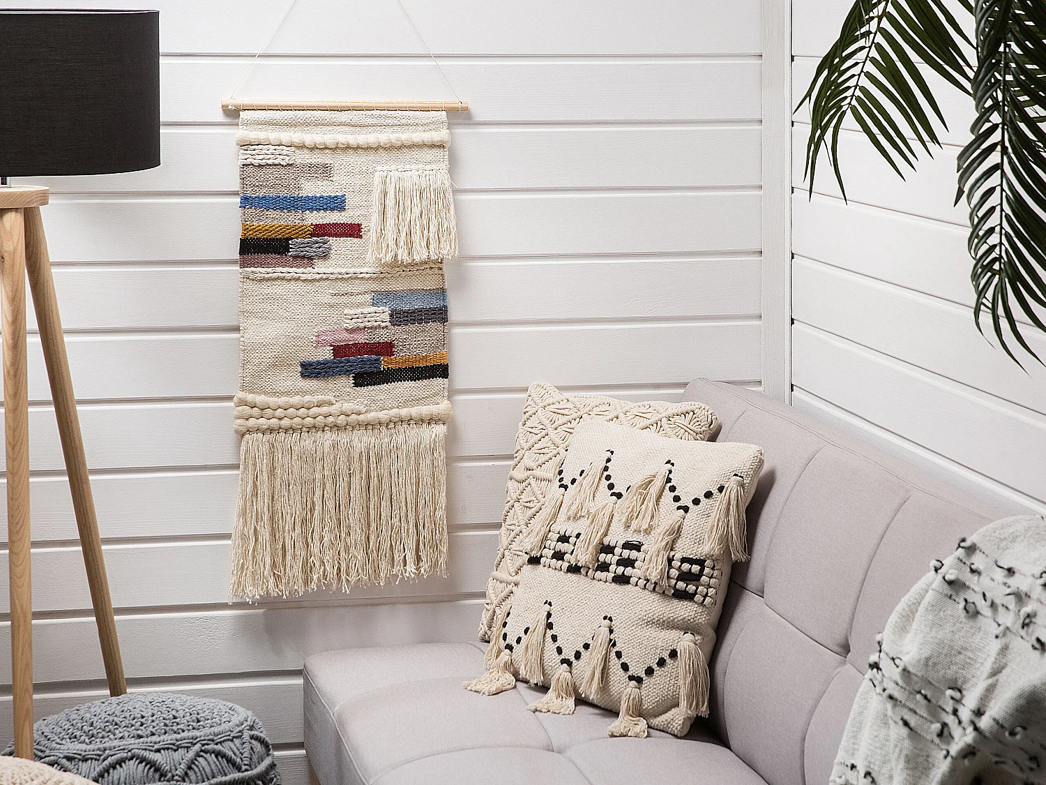 Stoffen wanddecoratie ATHANI Katoen Multicolor 101 cm