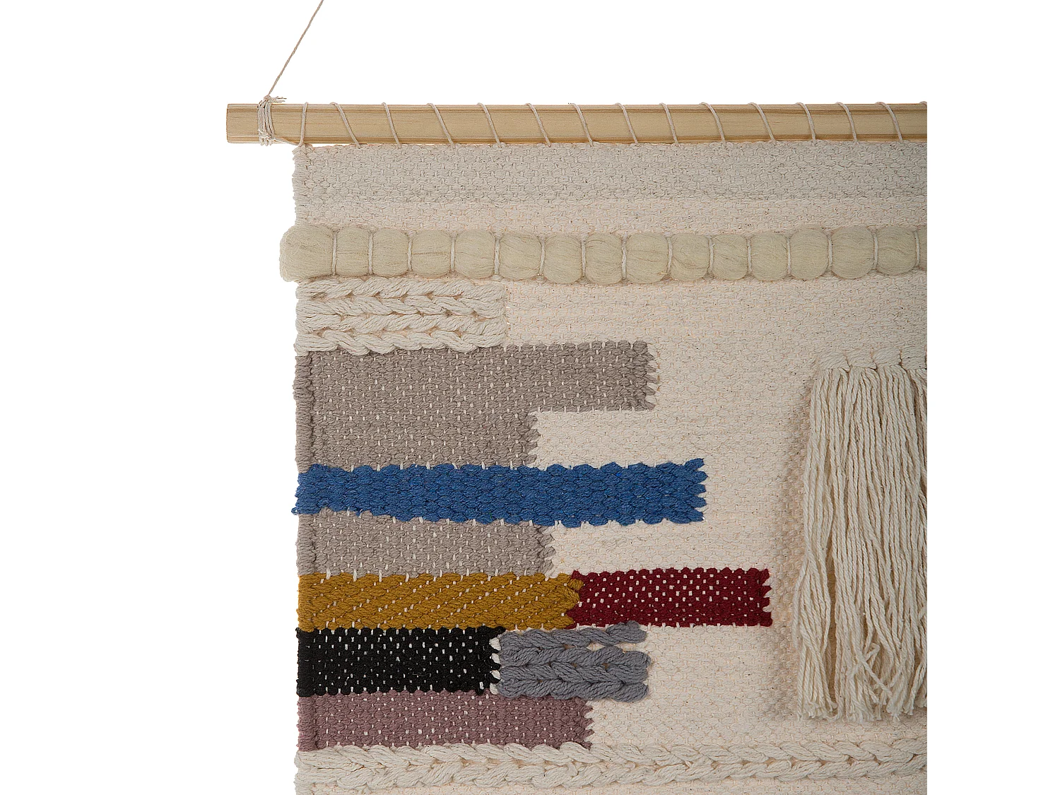 Stoffen wanddecoratie ATHANI Katoen Multicolor 101 cm