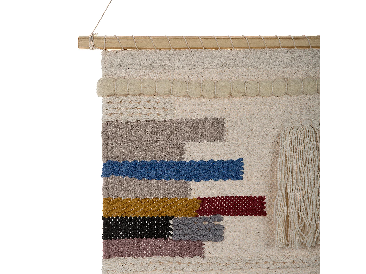 Suspension murale en tissu ATHANI Coton Multicolore 101 cm