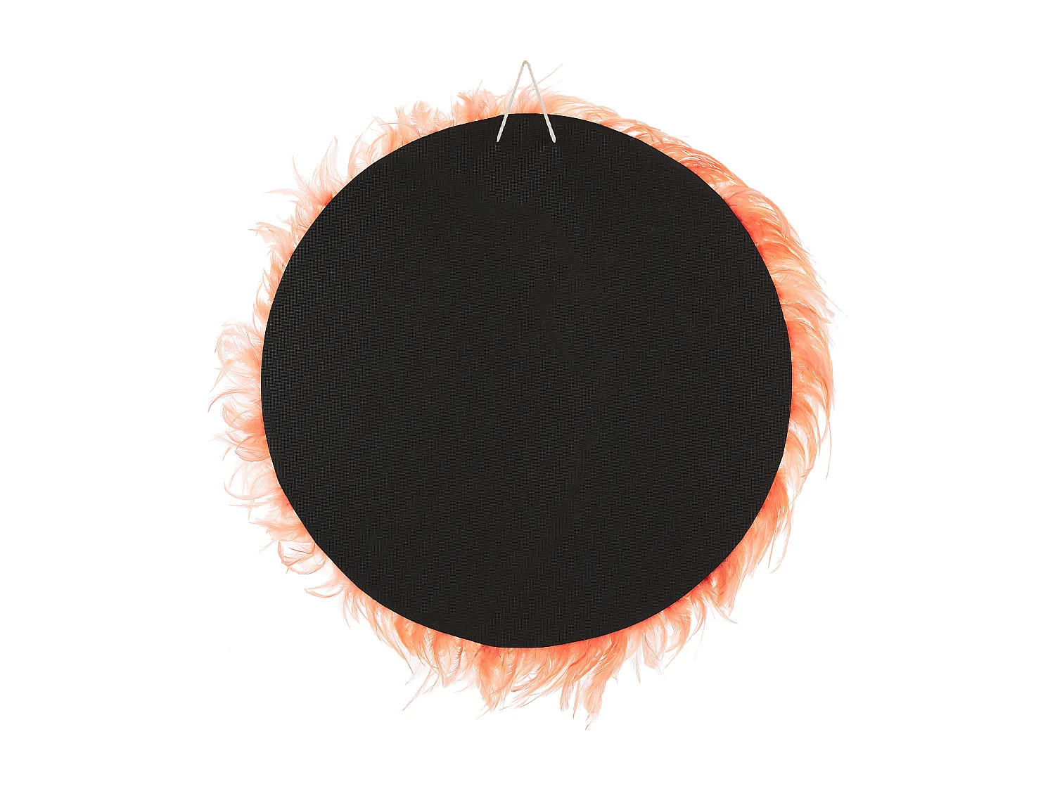 Decoratie met veren JUJU Rond Veren Koraalrood