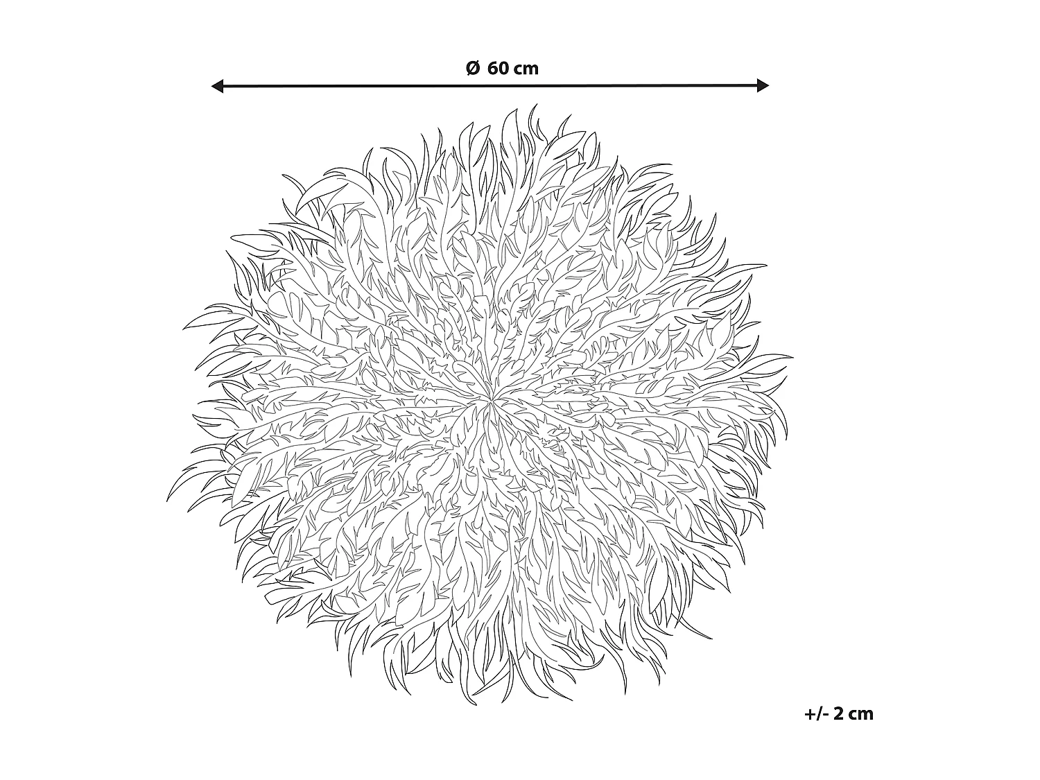 Decoratie met veren JUJU Rond Veren Koraalrood