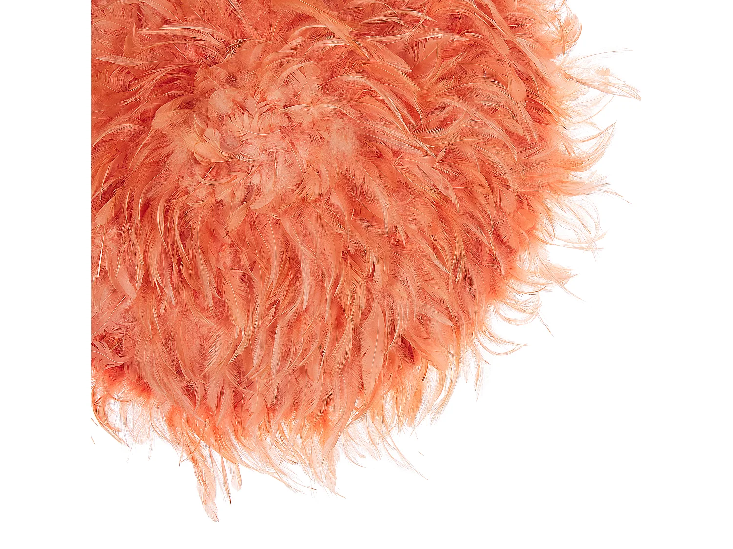 Decoratie met veren JUJU Rond Veren Koraalrood