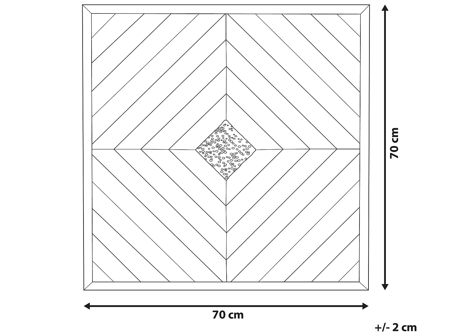 Wanddecoratie teakhout MONTERREY