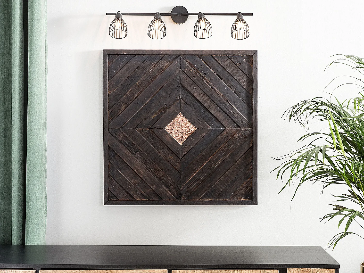 Wanddecoratie teakhout MONTERREY