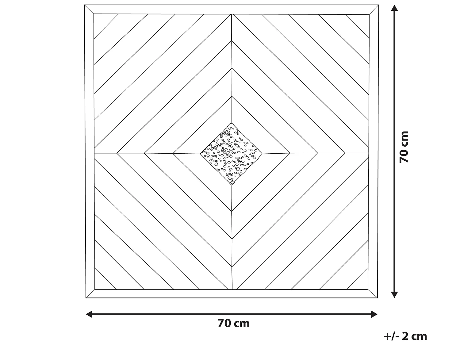 Wanddecoratie teakhout MONTERREY