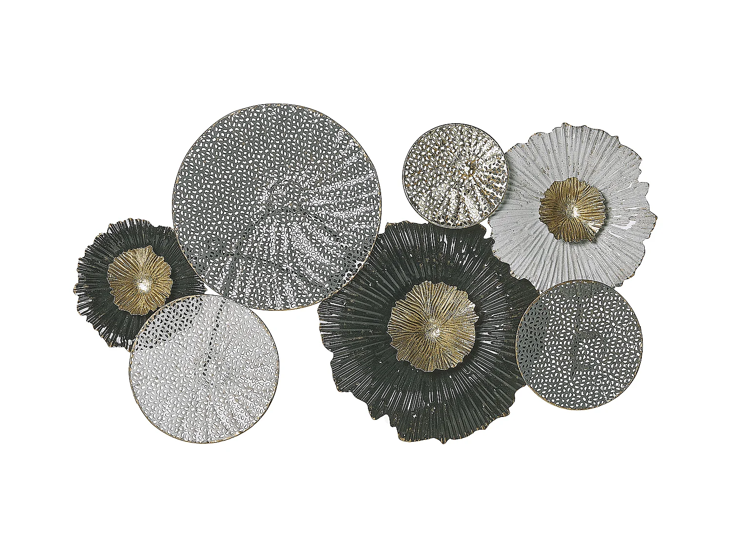 Elegante Wanddekoration schwarz / silber Zirconium