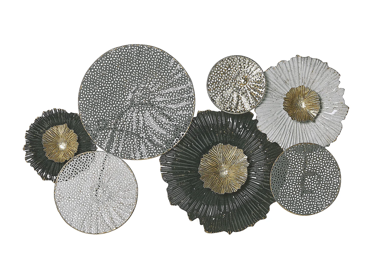 Decoración de pared ZIRCONIUM Metal 38 cm Negro