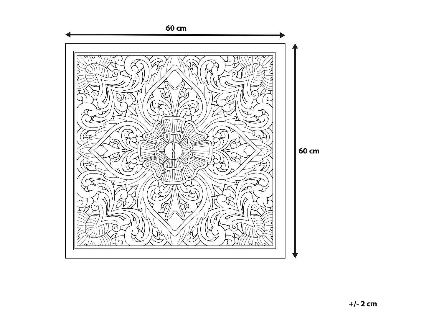 Decorazione da parete YONORA 60 cm Bianco